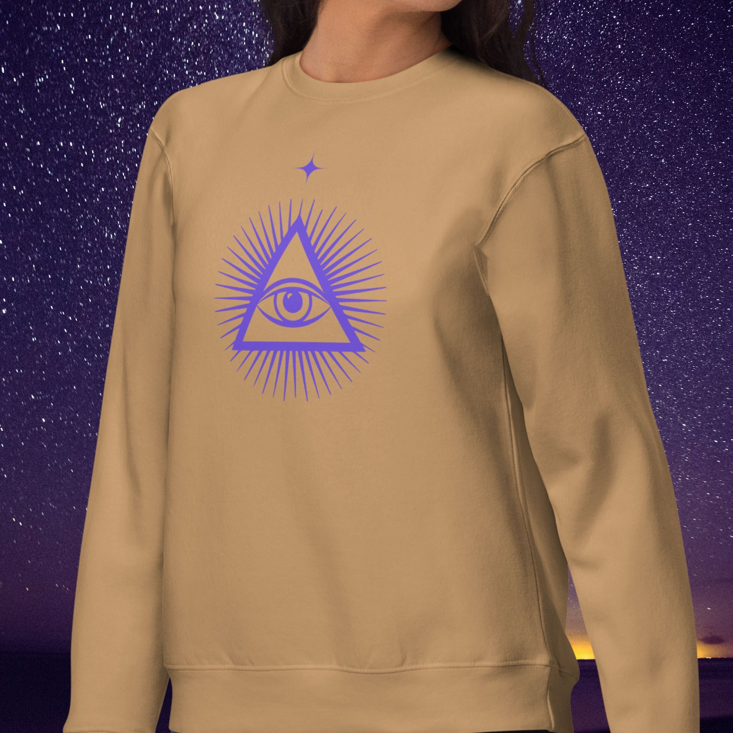The Watchers Sweatshirt | Mars Sand & Nebula Violet