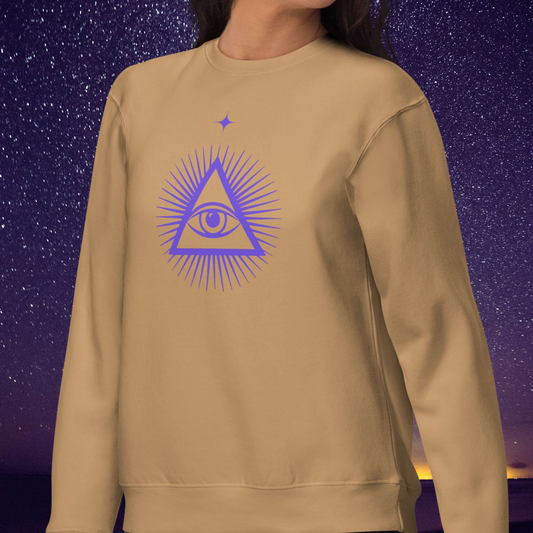 The Watchers Sweatshirt | Mars Sand & Nebula Violet