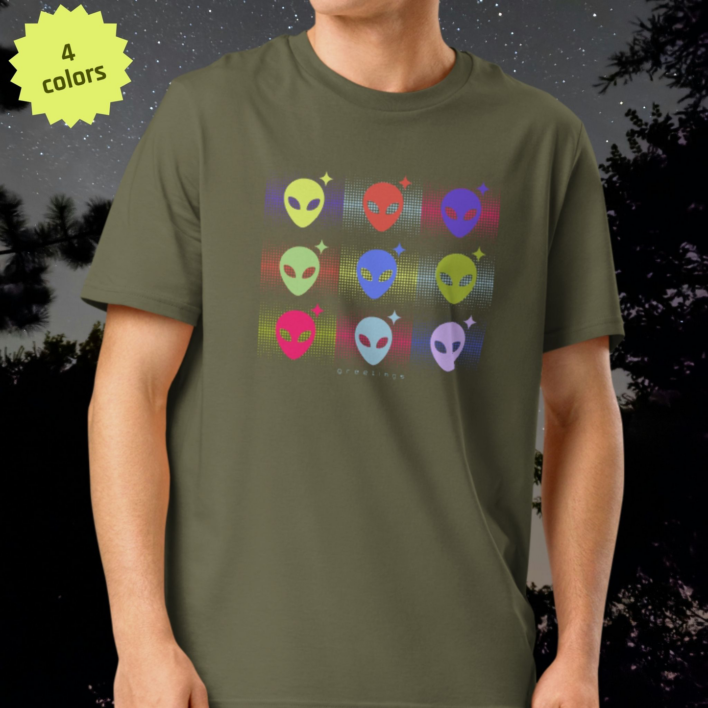 Alien Greetings T-Shirt | Organic Cotton