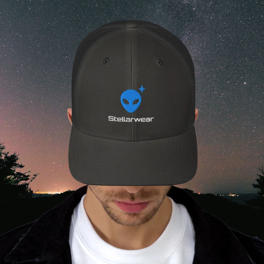 Alienhead Logo Trucker Cap | Quantum Blue Embroidery