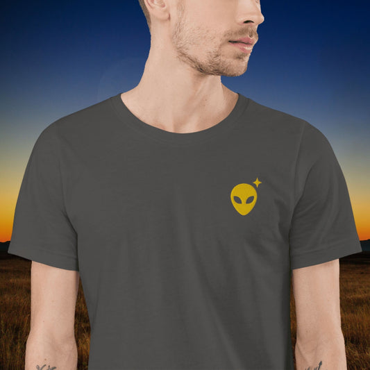 Asphalt T-Shirt with Yellow Alienhead