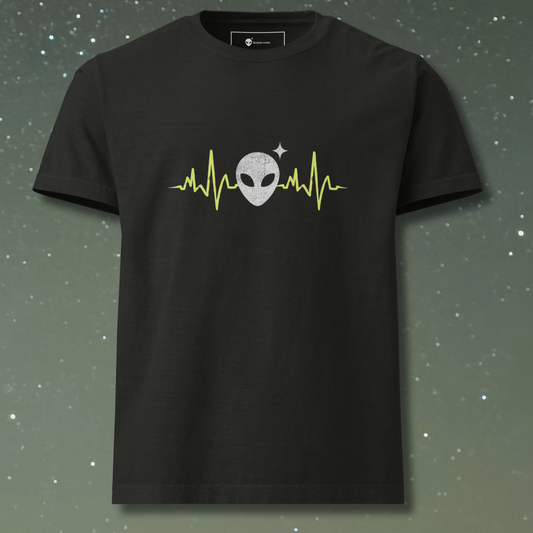 Oversized Alien Pulse Graphic T-Shirt