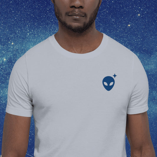 Light Blue T-Shirt with Royal Blue Alienhead