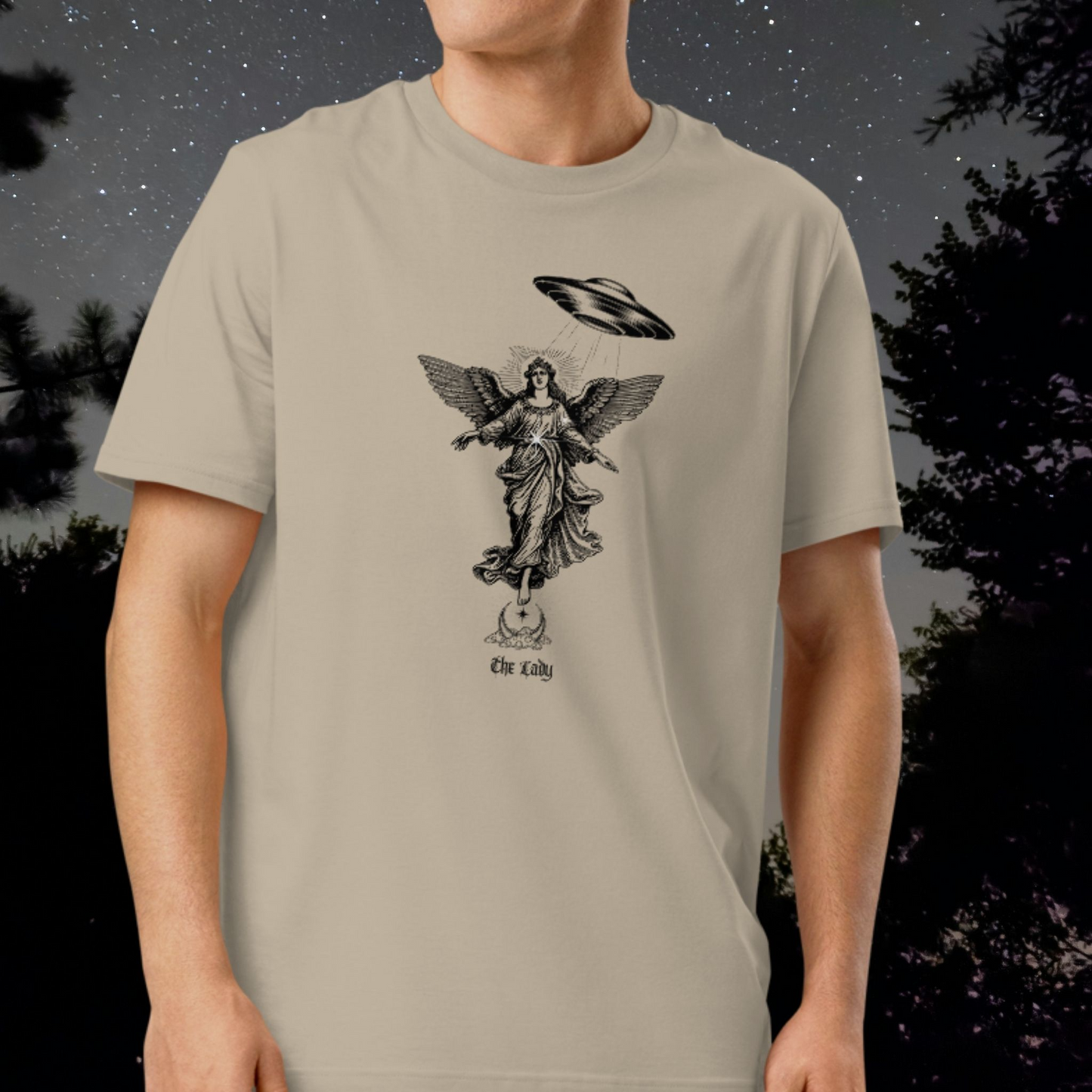 The Lady T-Shirt | Black Graphic | Organic Cotton