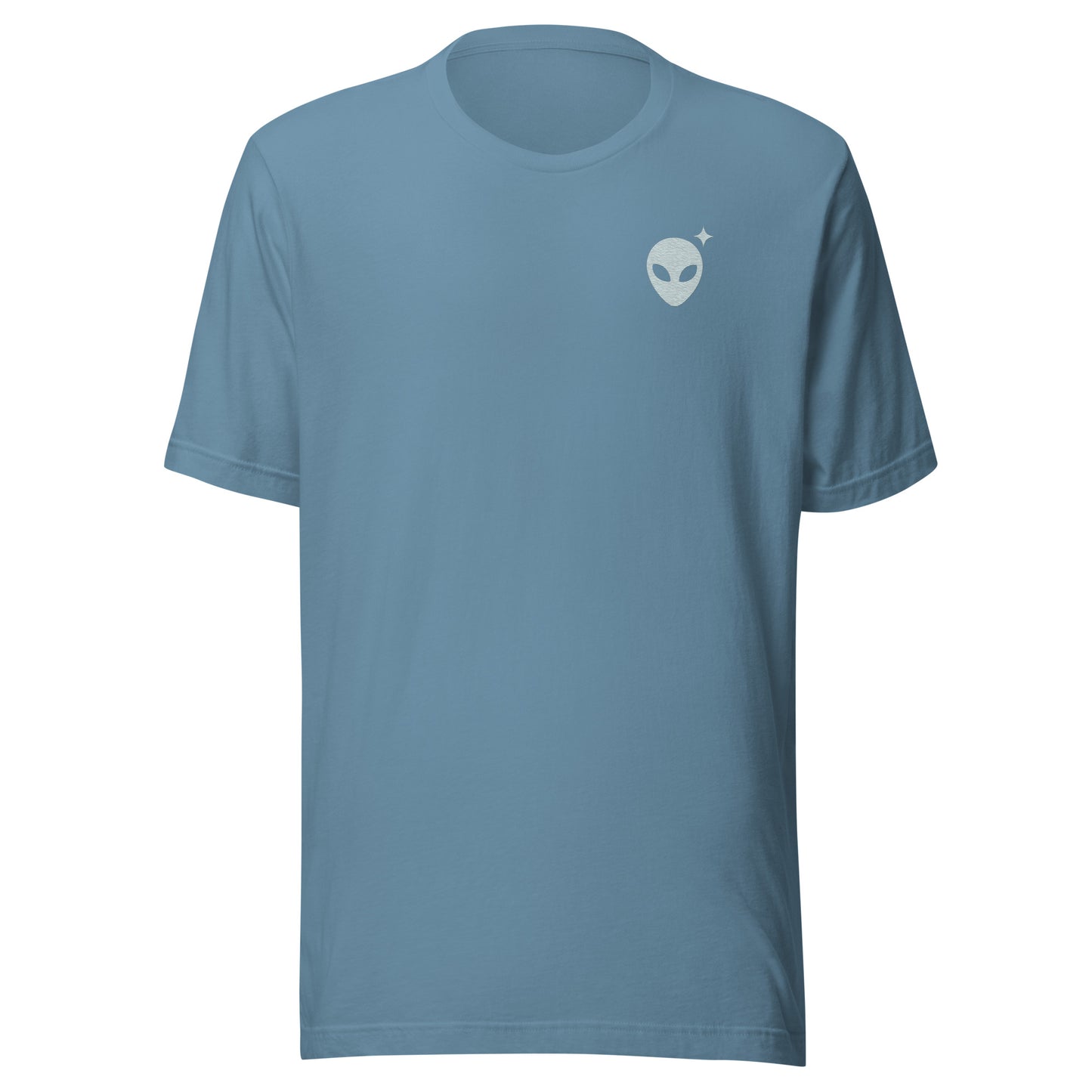 Steel Blue T-Shirt with Light Blue Alienhead
